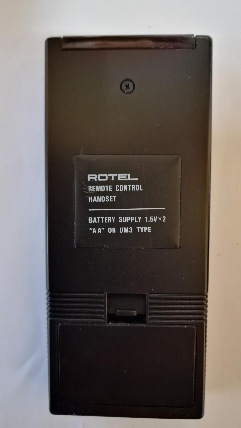 Rotel  Remote Control - Back Image