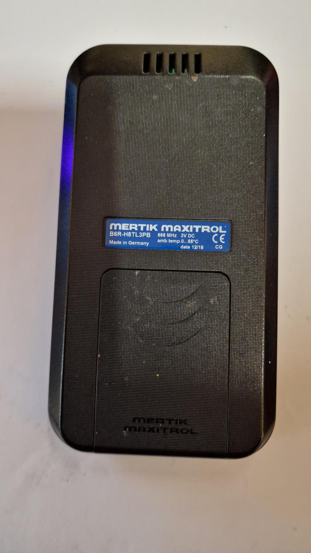Metric Maxitrol  Remote Control - Back Image