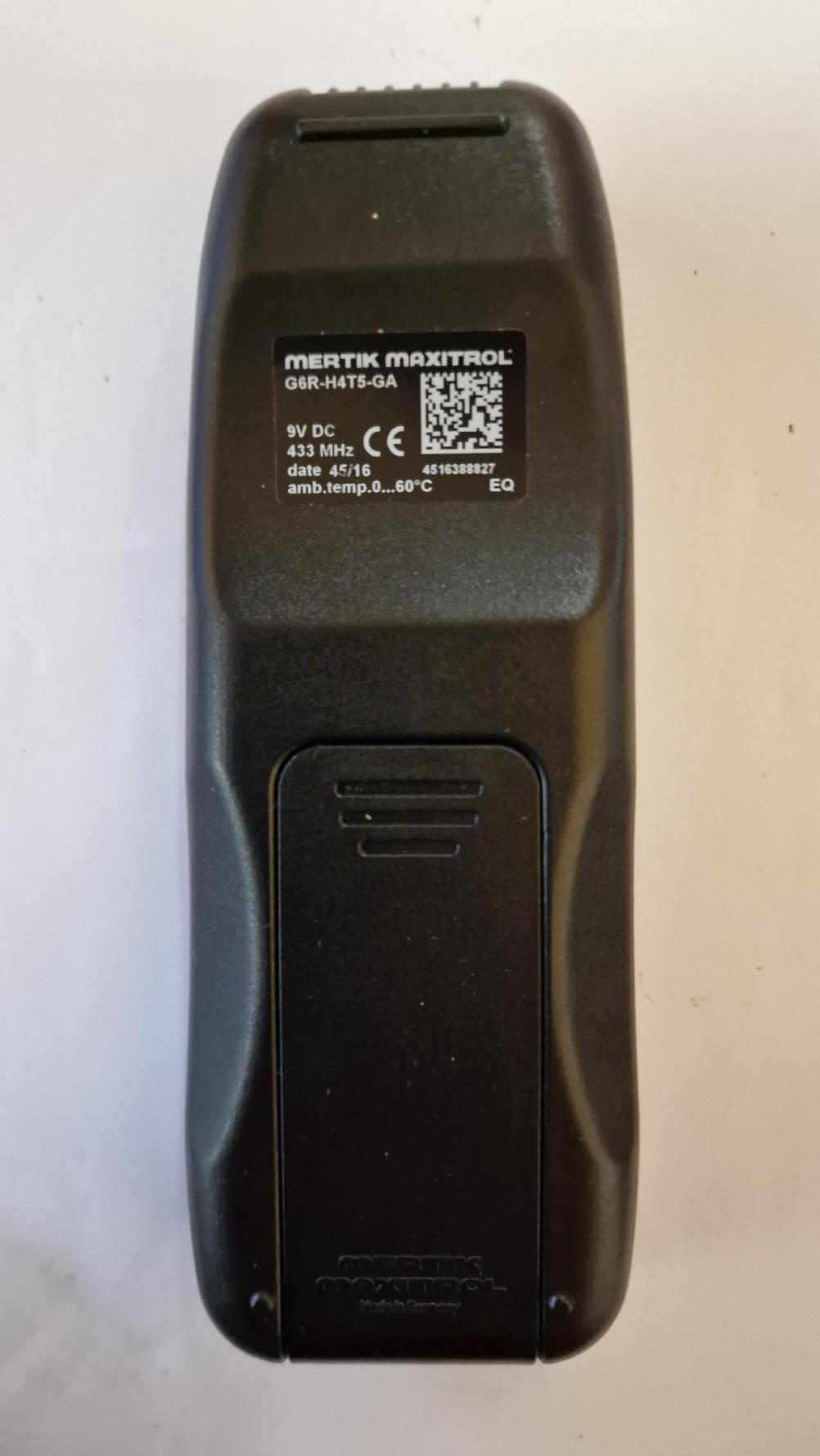 MERTIK MAXITROL G6R H5T5-GA Remote Control - Back Image