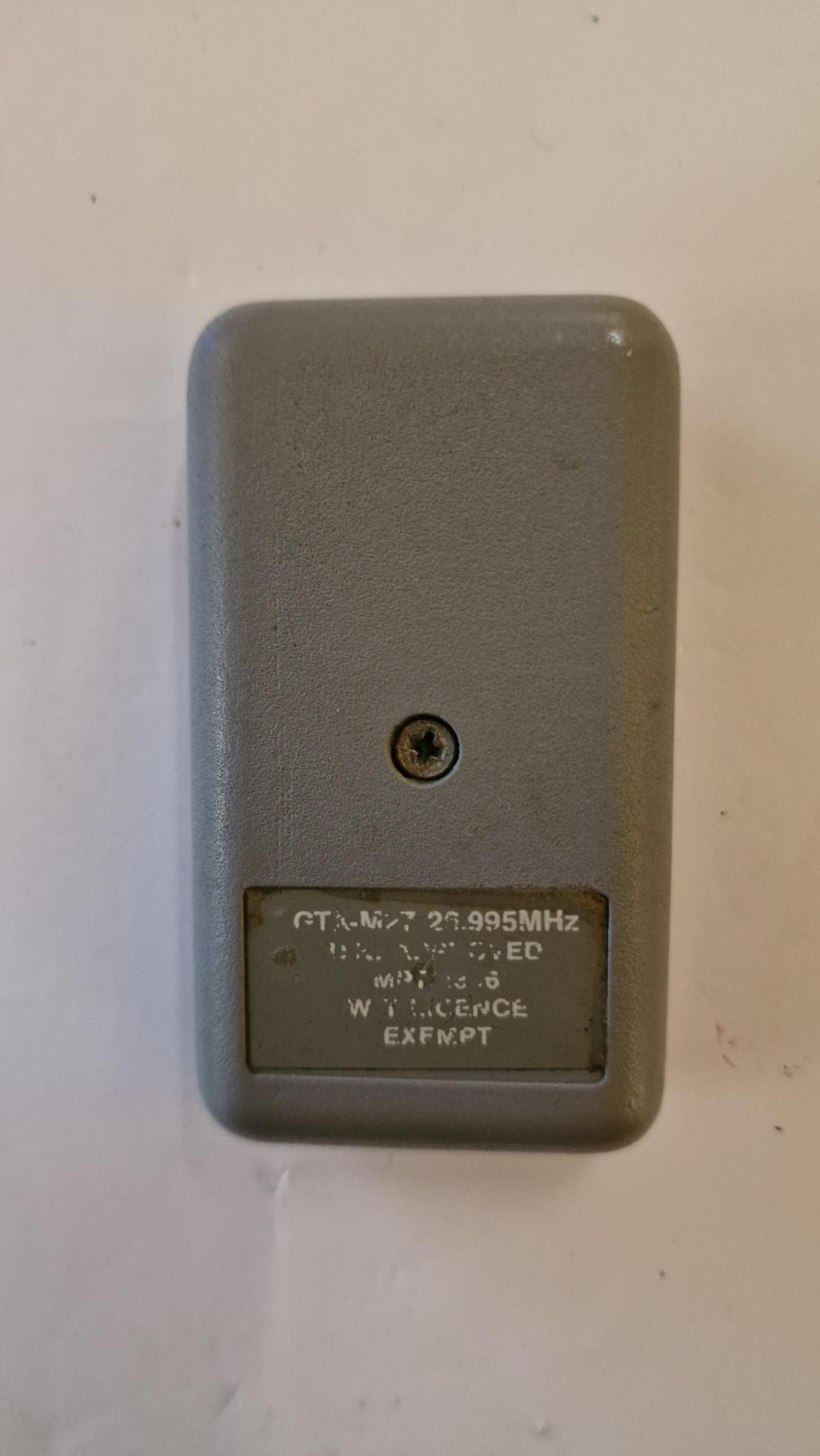 Glidorol  Remote Control - Back Image