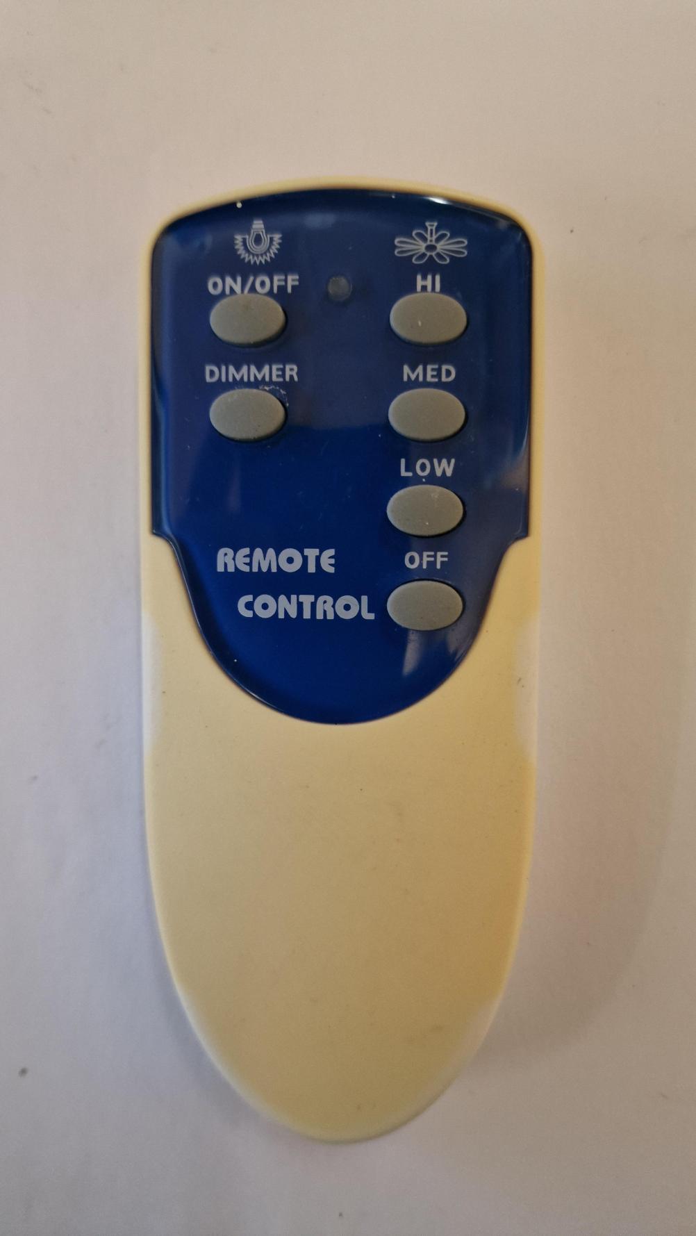 ID8 Ceiling Fan Remote Control - Front Image