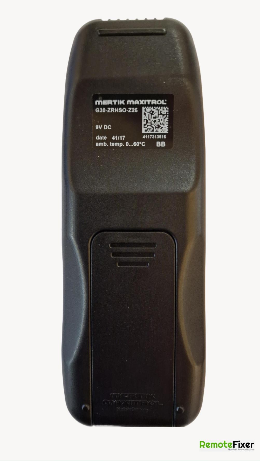 Gazco  Remote Control - Back Image