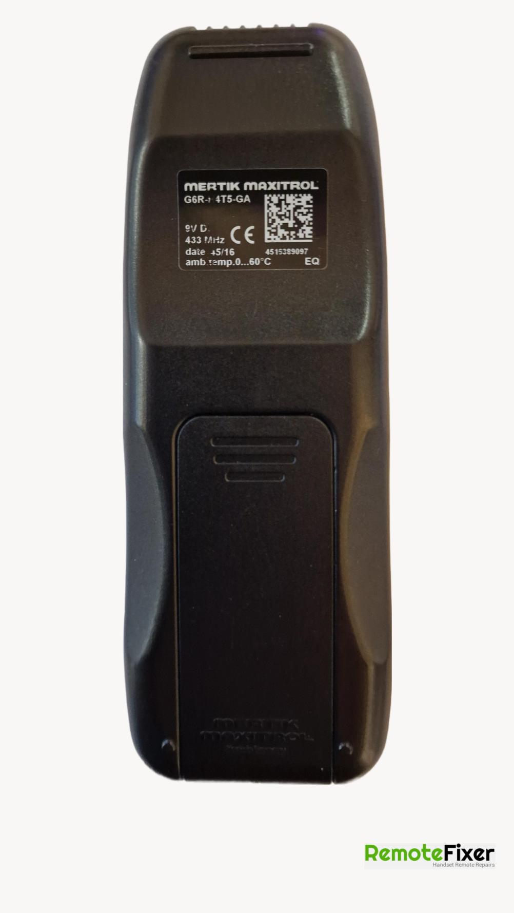 Gazco  Remote Control - Back Image
