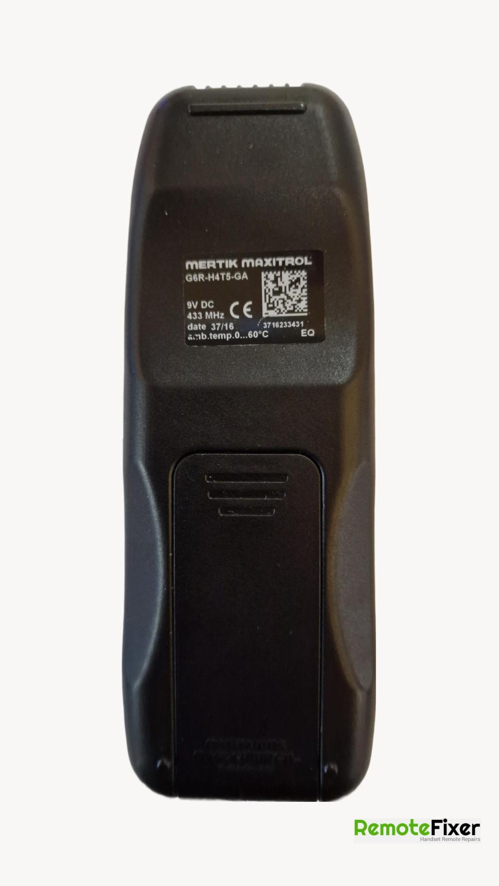 MERTIK MAXITROL Remote Control - Back Image