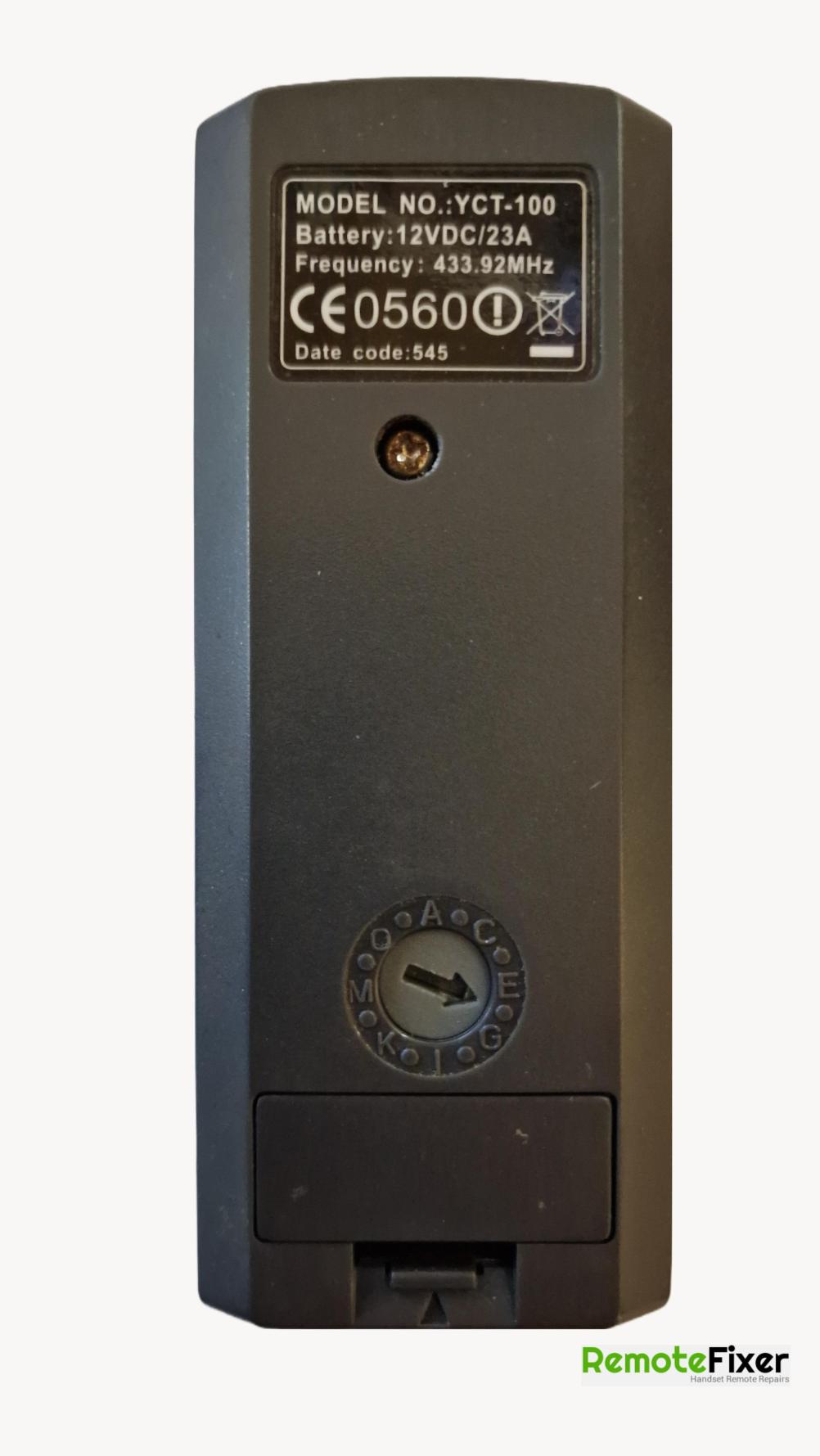 Flamrite  Remote Control - Back Image