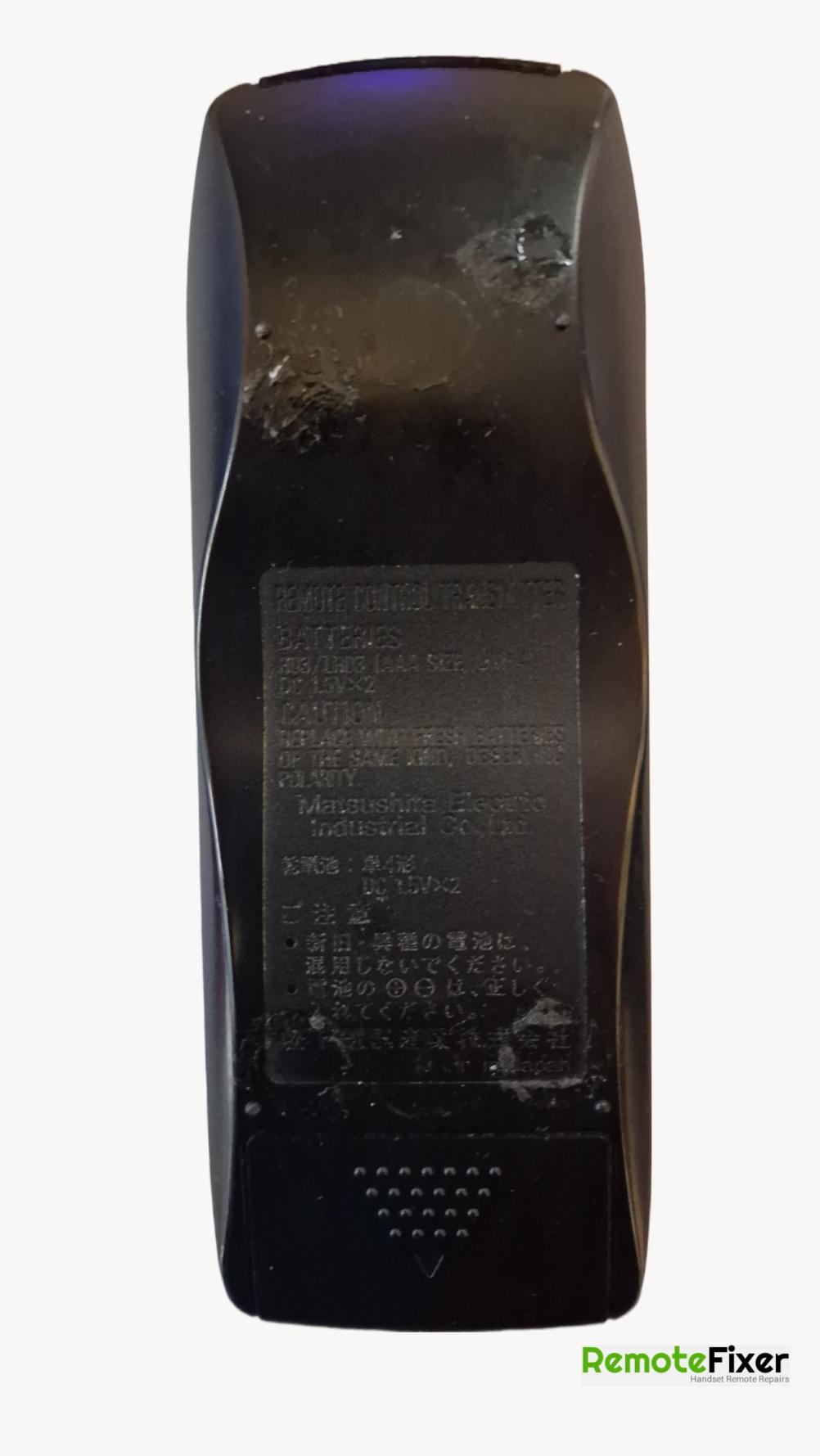 Technics  RAK-SU129WH  Remote Control - Back Image