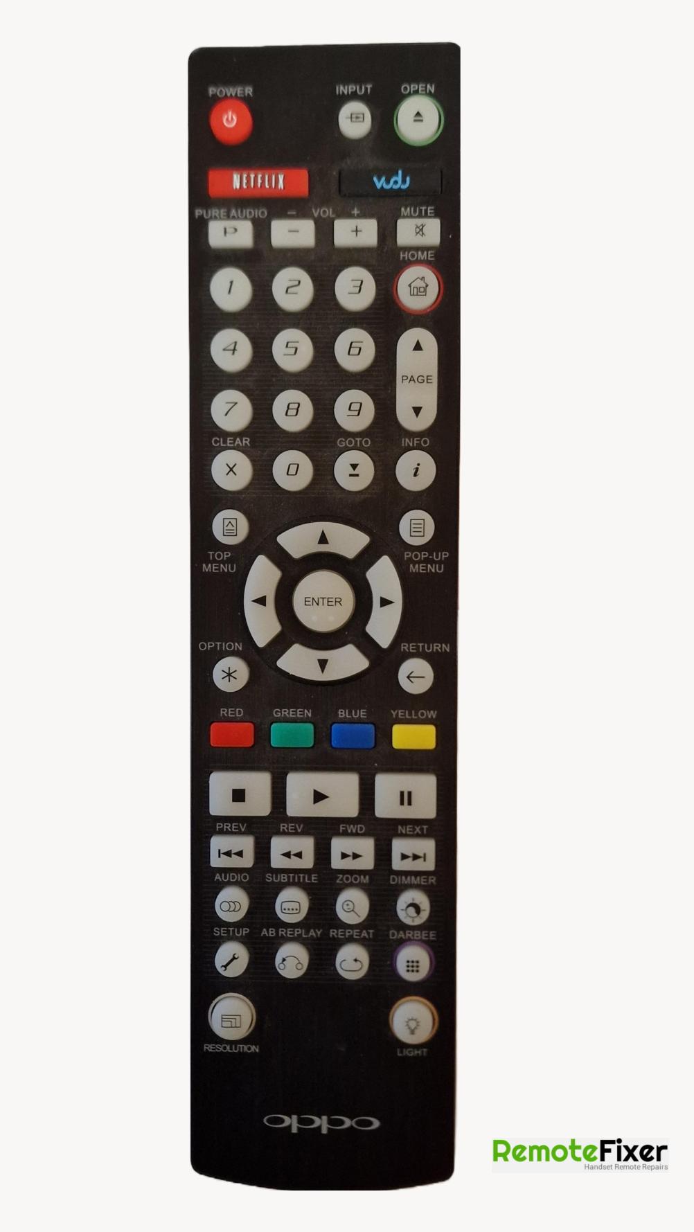 OPPO BDP 105 EU Remote Control - Front Image