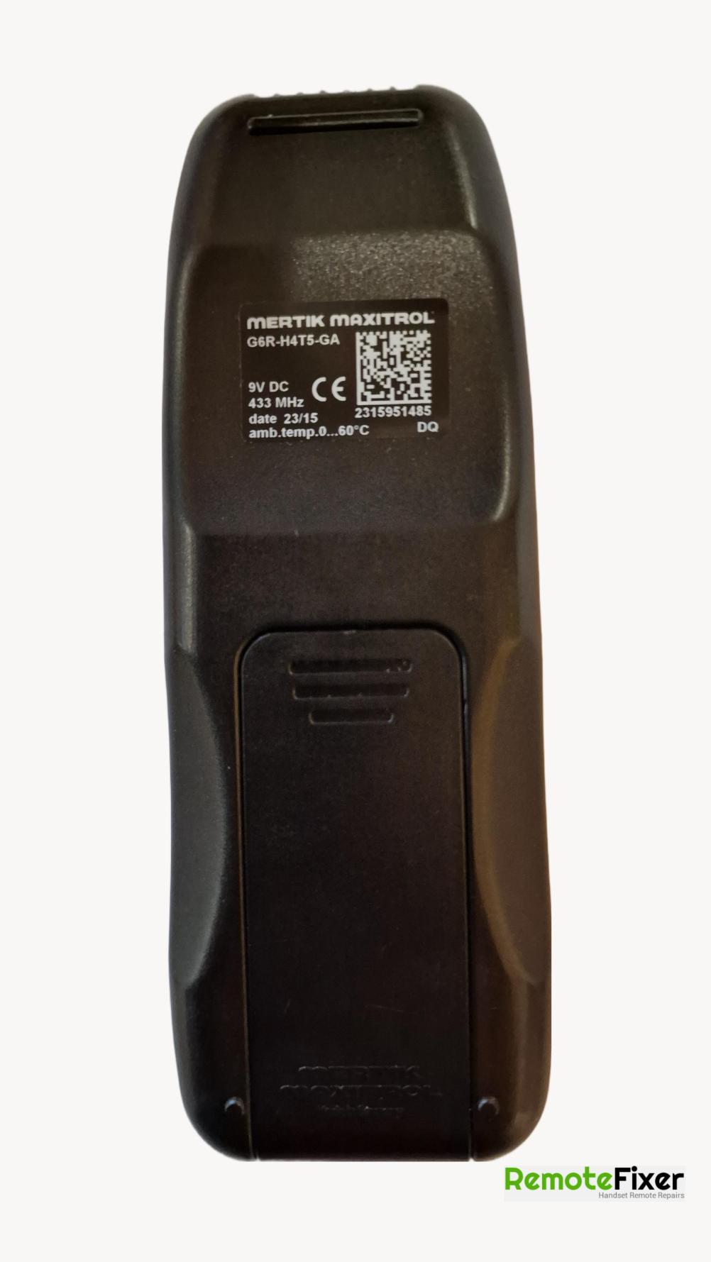 Gazco  Riva Remote Control - Back Image