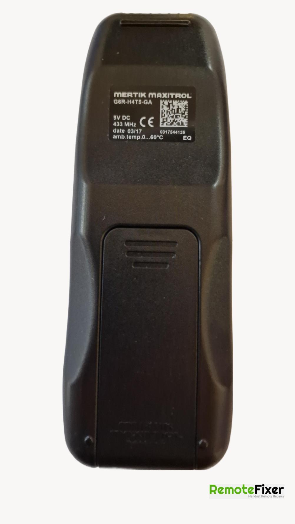 GAZCO - MERTIK MATRIXOL  Remote Control - Back Image