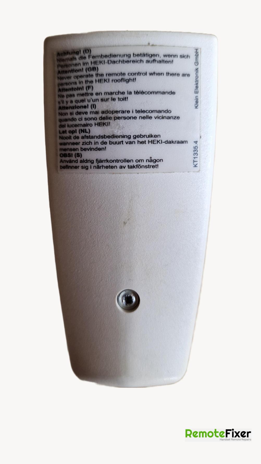 Heki 4  Remote Control - Back Image