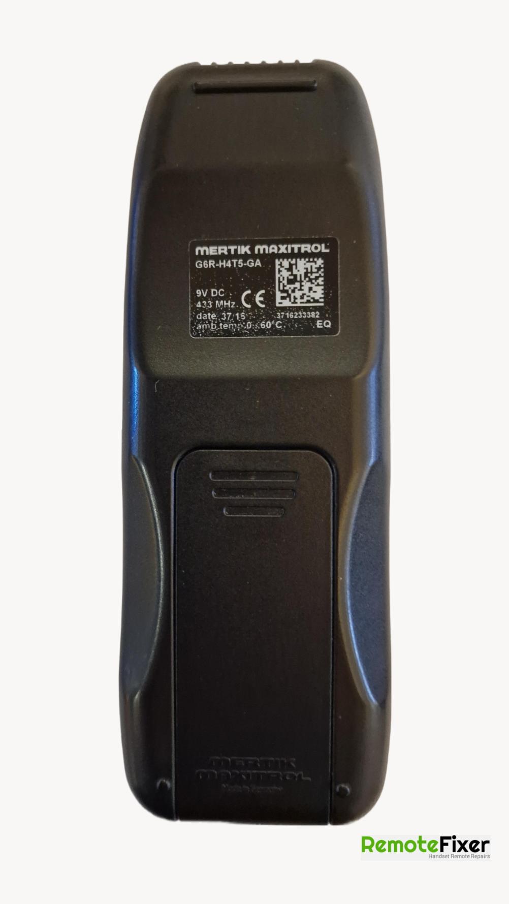 Gazco Mertik Maxitrol  G6R H4T5 GA Remote Control - Back Image