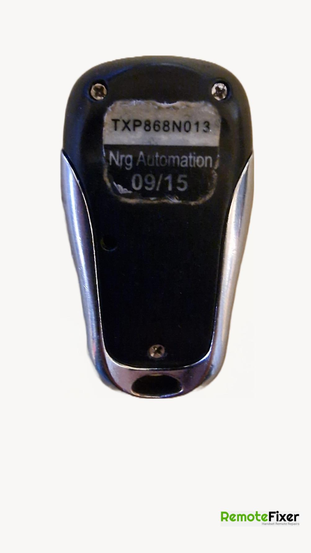 NRG Automation   Remote Control - Back Image