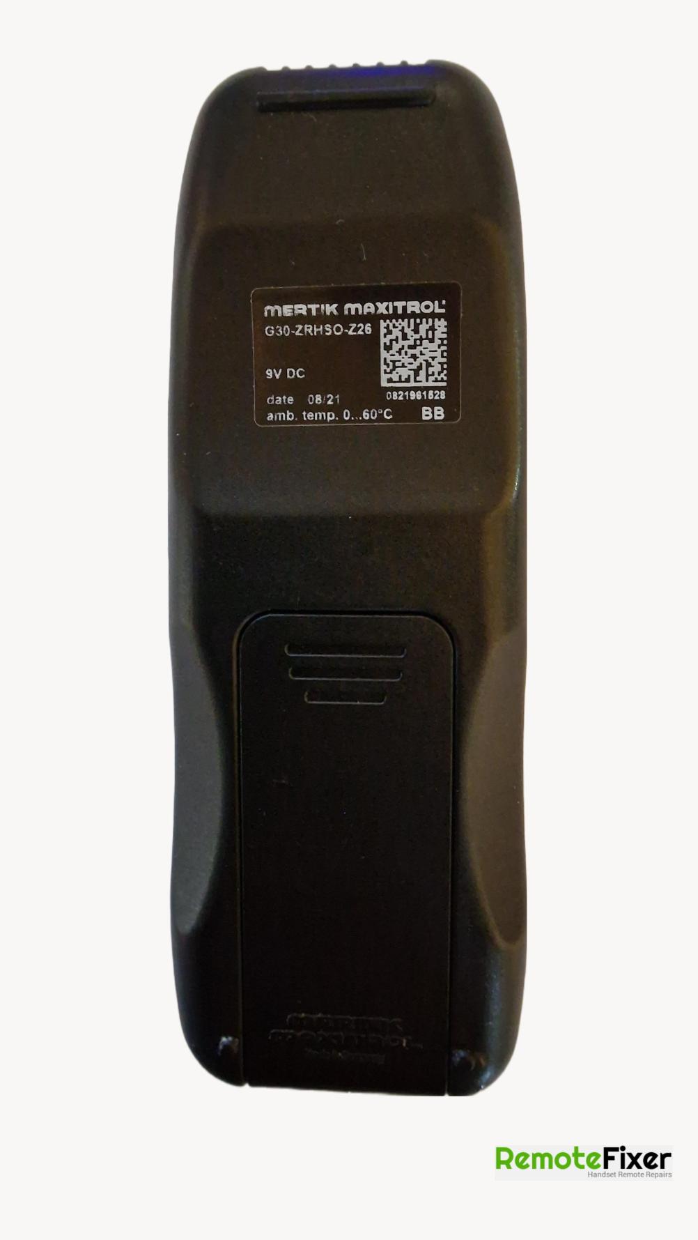 Mertik  Remote Control - Back Image