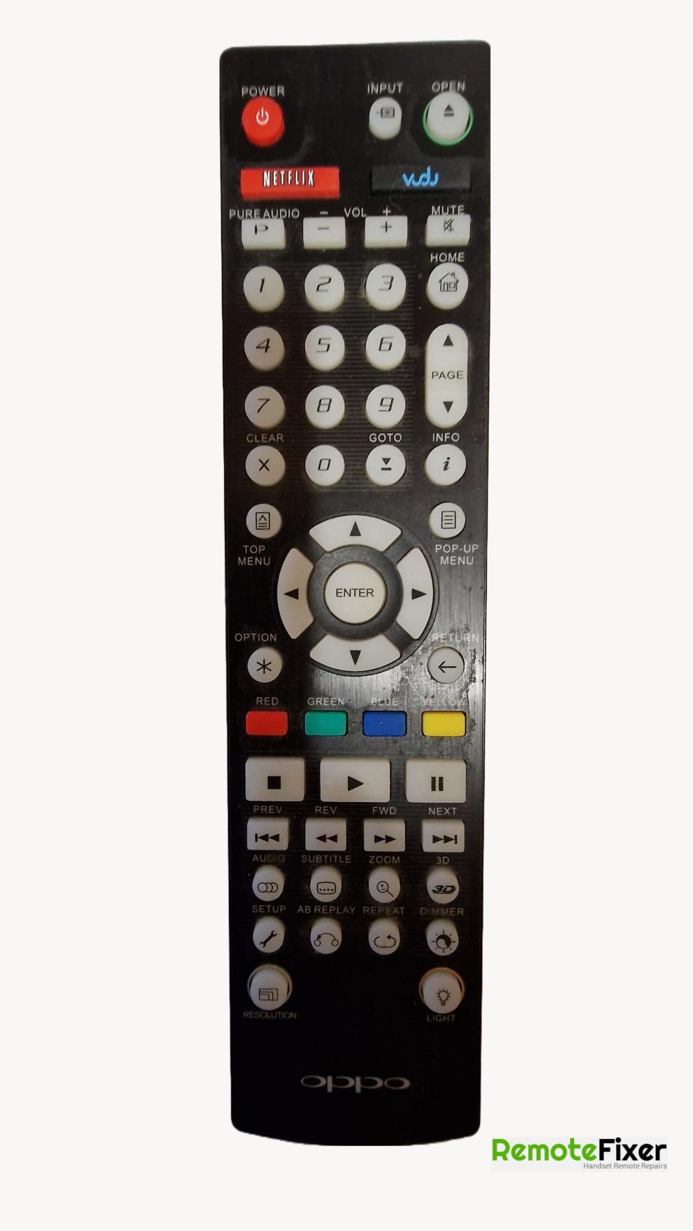 Oppo BDP-105 Remote Control - Front Image