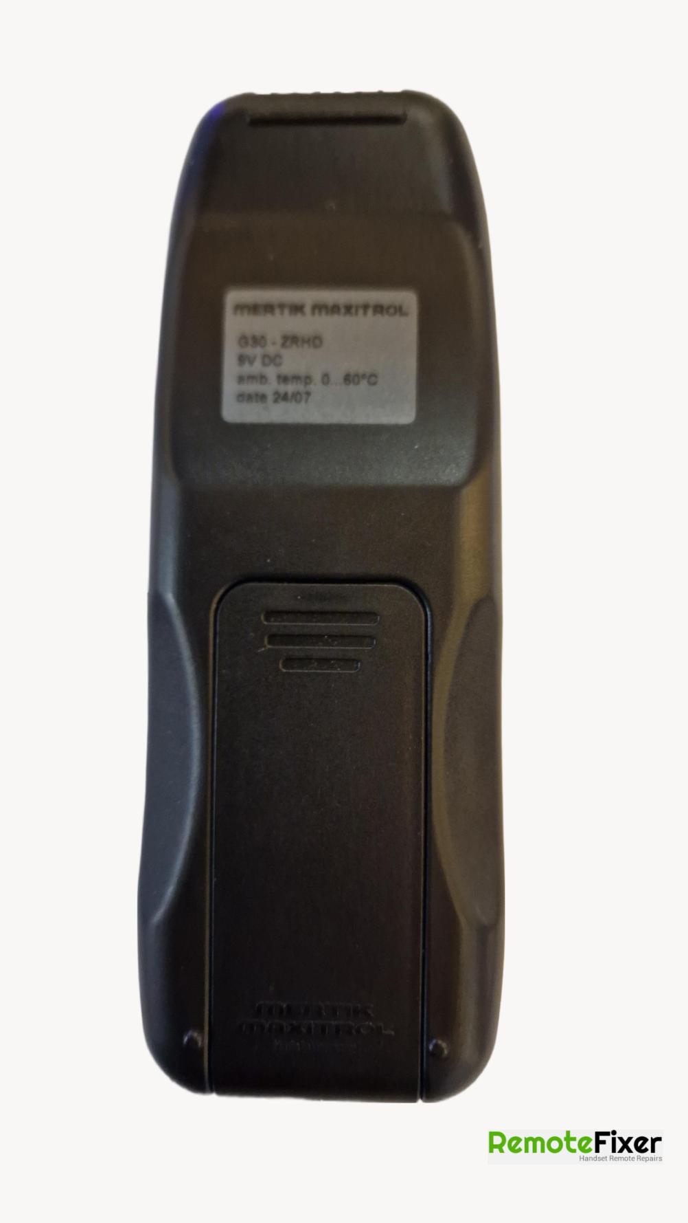 Mertik  G30-ZRRS (RC)806716 Remote Control - Back Image