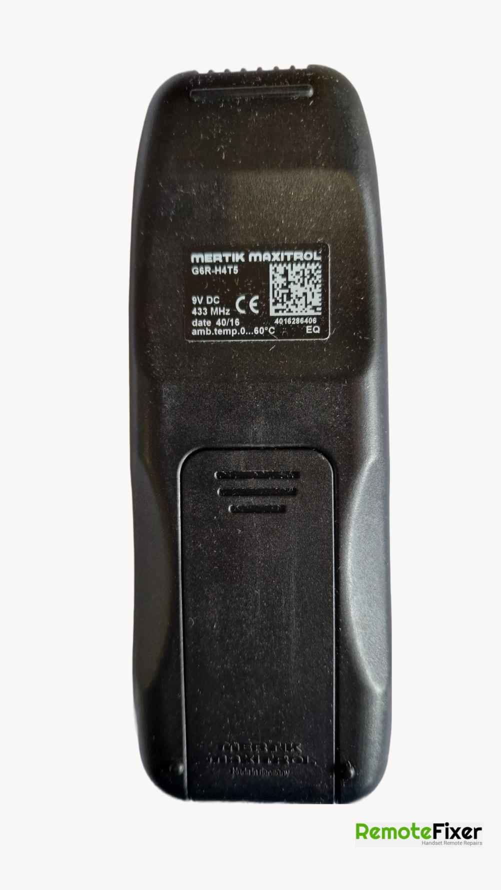 Mertik Maxitrol  G6R - H4T5 Remote Control - Back Image