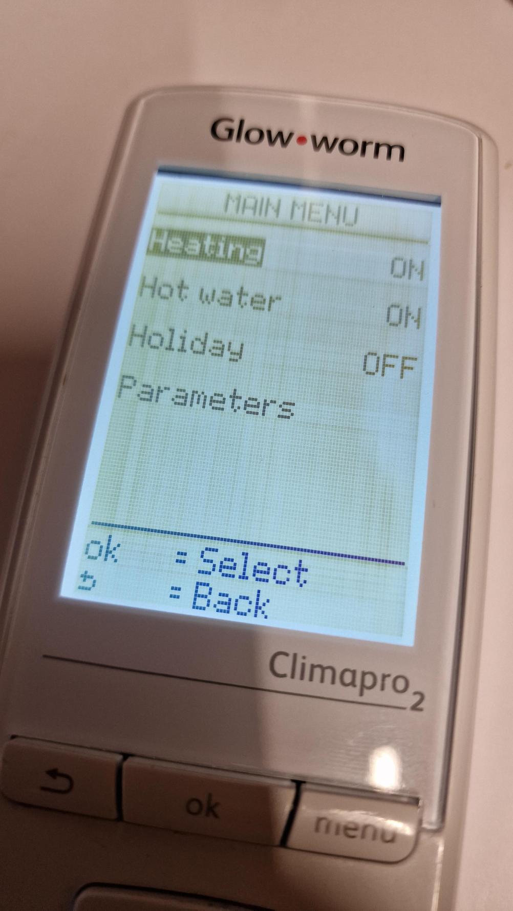 Glow worm climapro 2 Remote Control - Inside Image