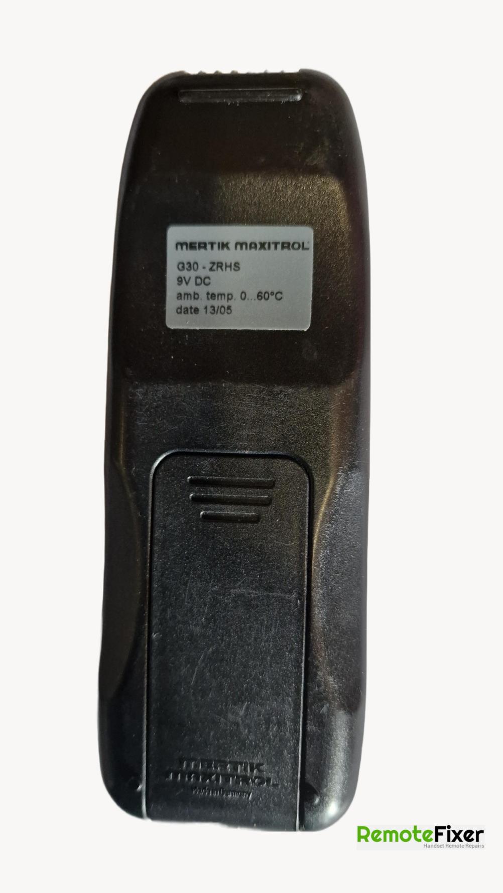 Mertik Maxitrol  G30-ZRHS Remote Control - Back Image