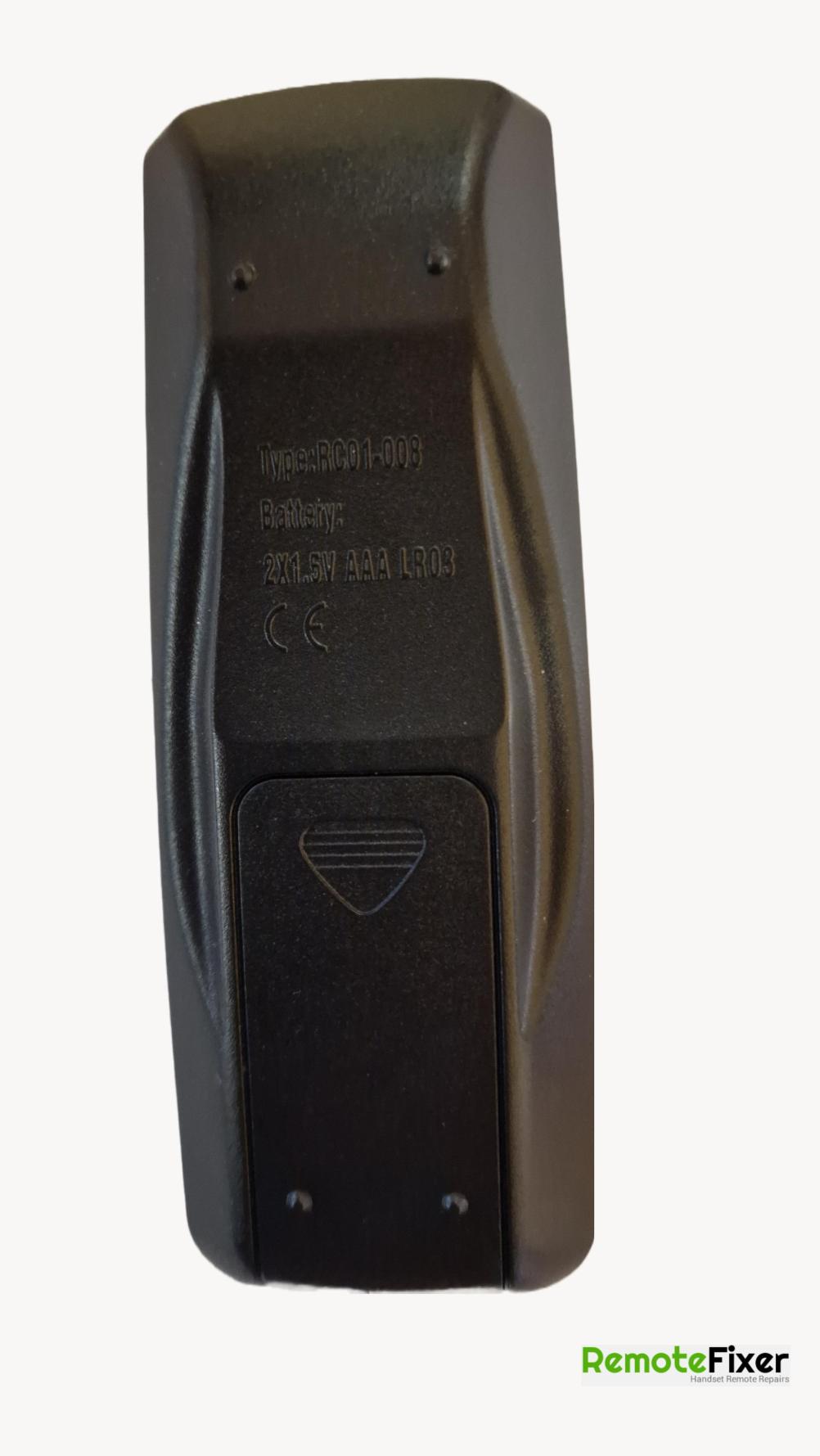 Dimplex RC01-008 Remote Control - Back Image