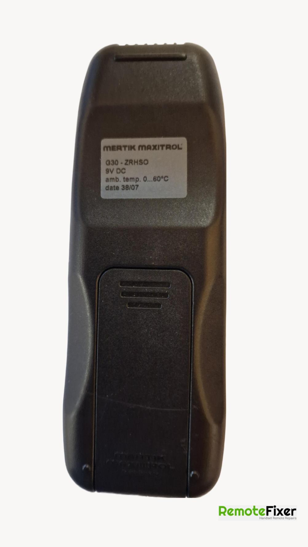 Gazco  Remote Control - Back Image