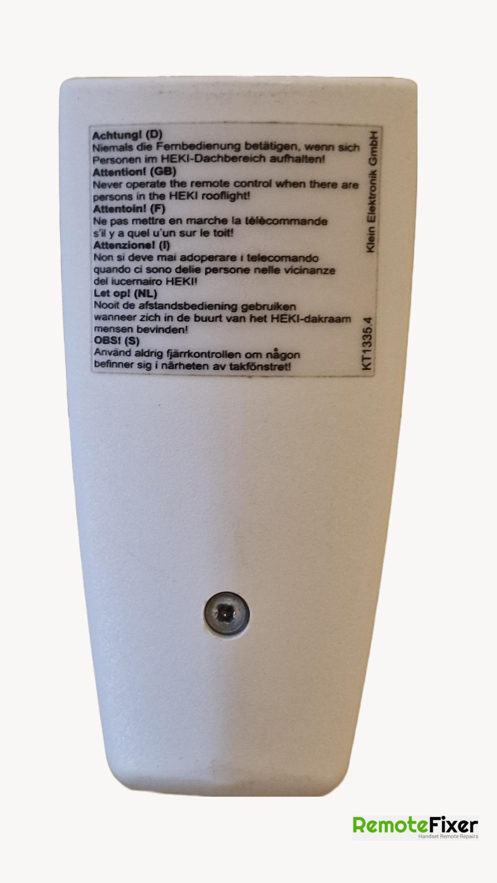 Dometic  Remote Control - Back Image