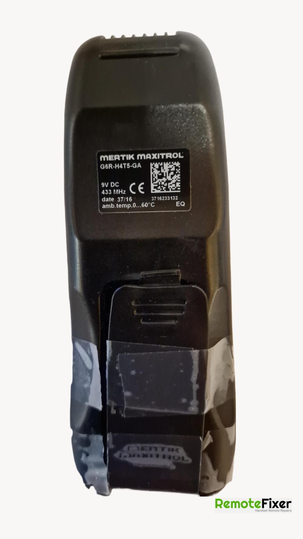 Gazco Mertik Maxitrol  Remote Control - Back Image