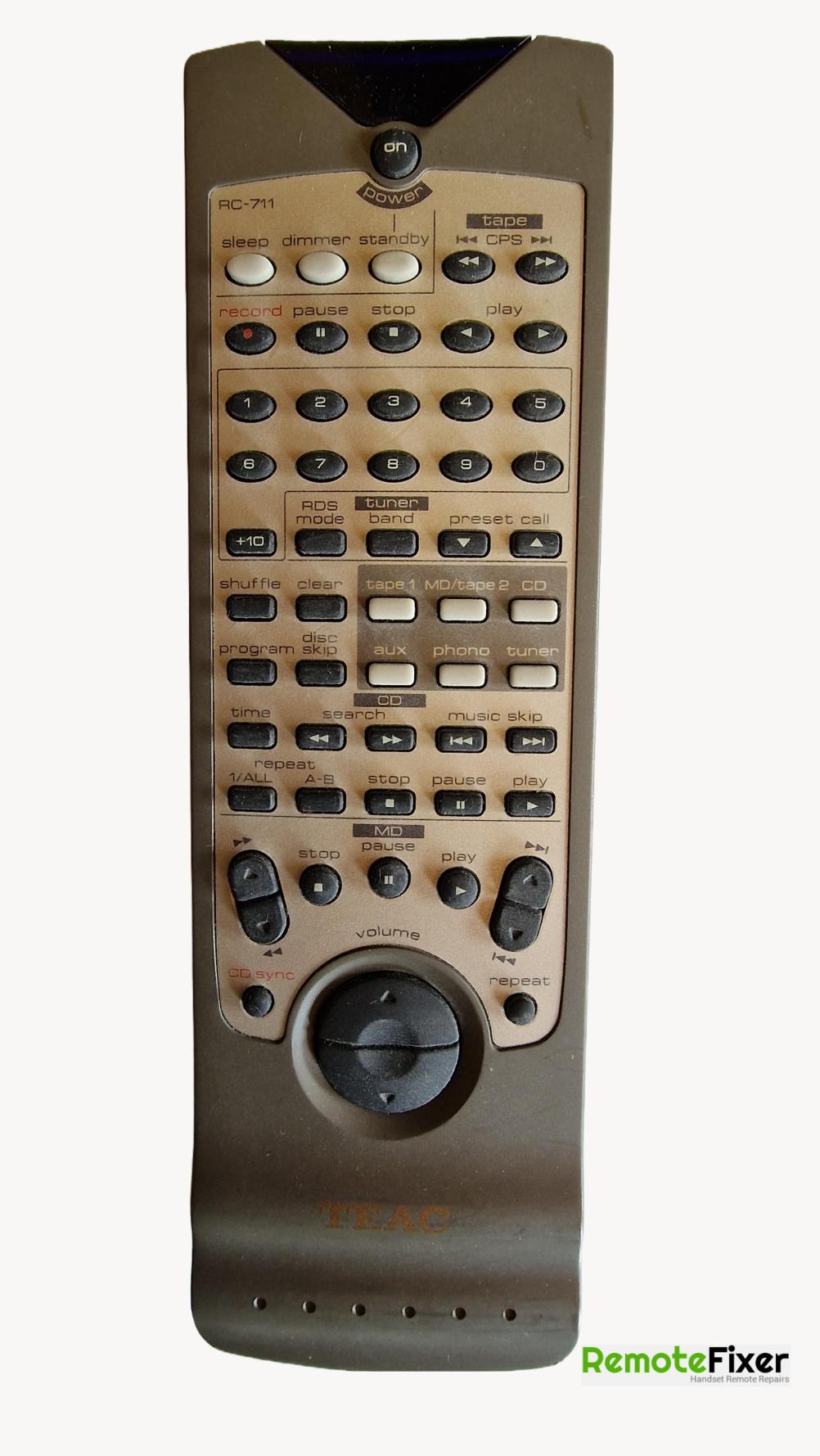 Teac  RC 711 Remote Control - Front Image