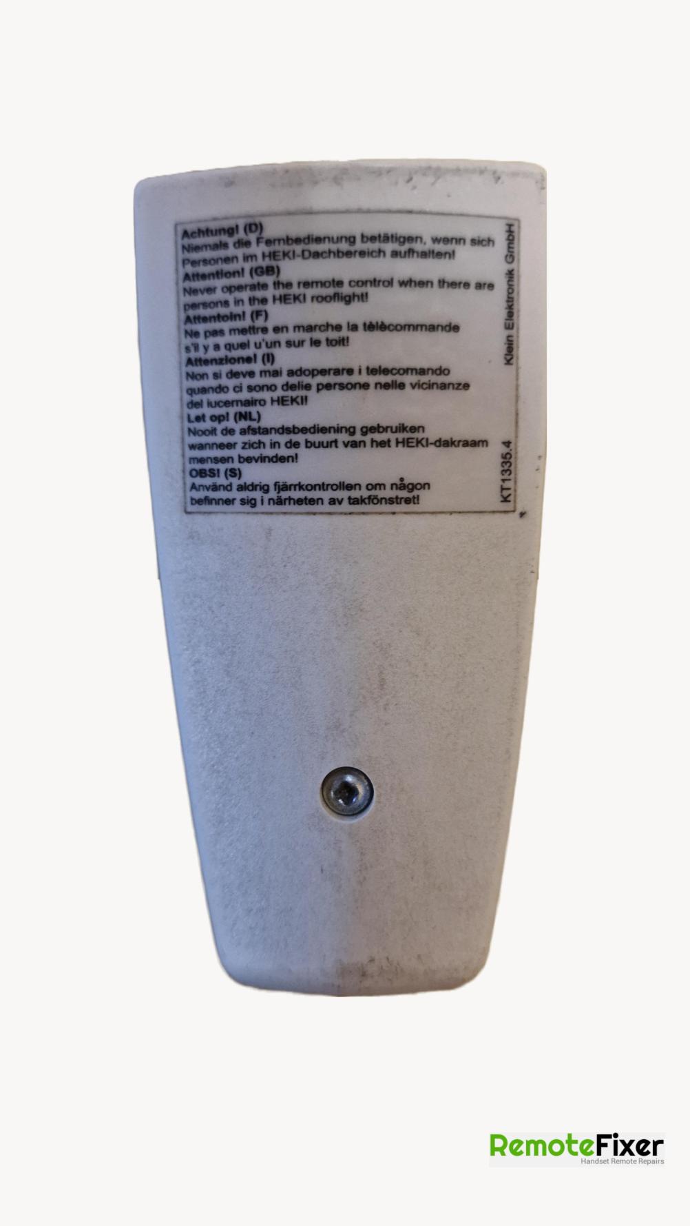 Dometic  Remote Control - Back Image