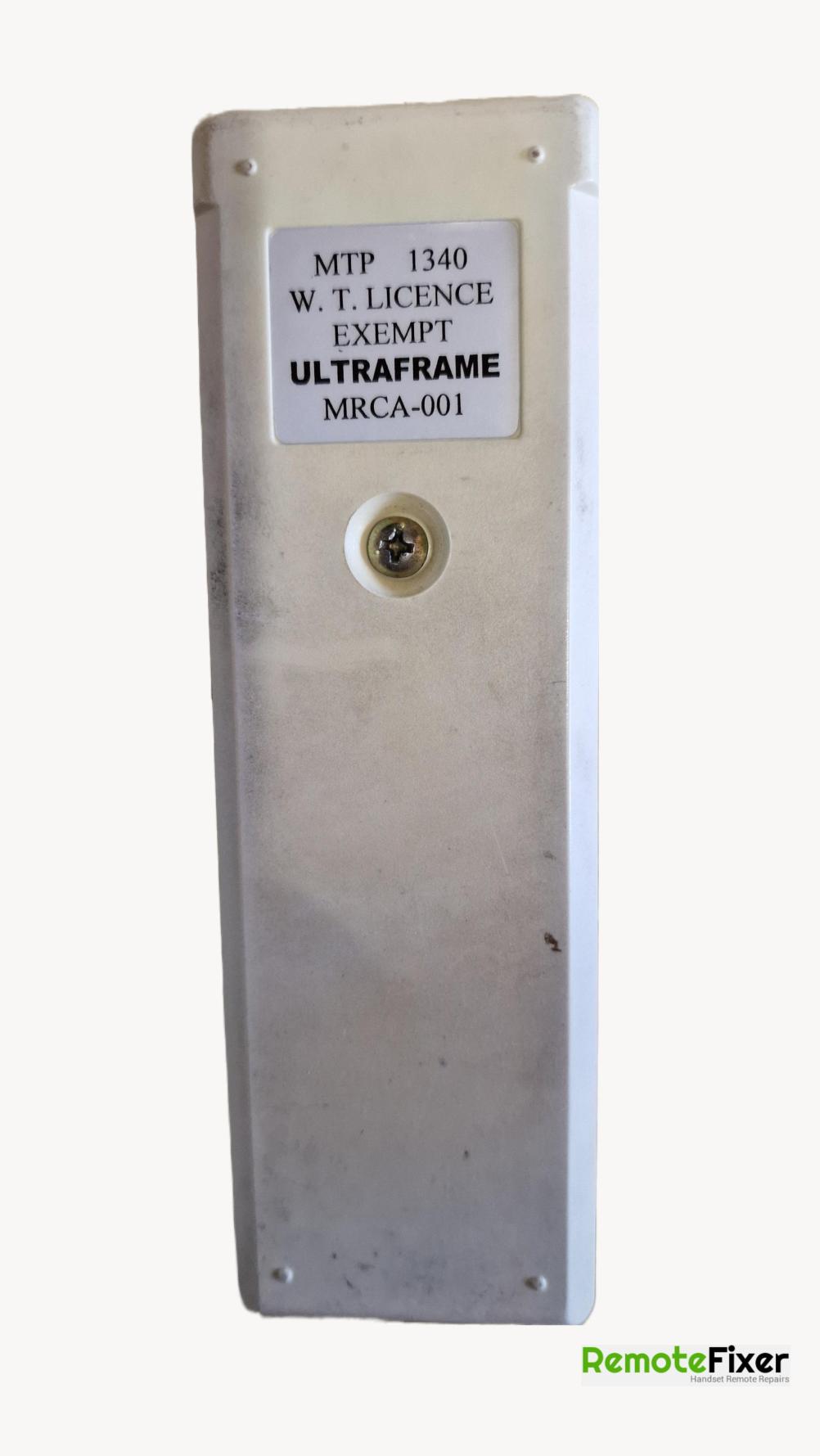 Ultraframe  Remote Control - Back Image