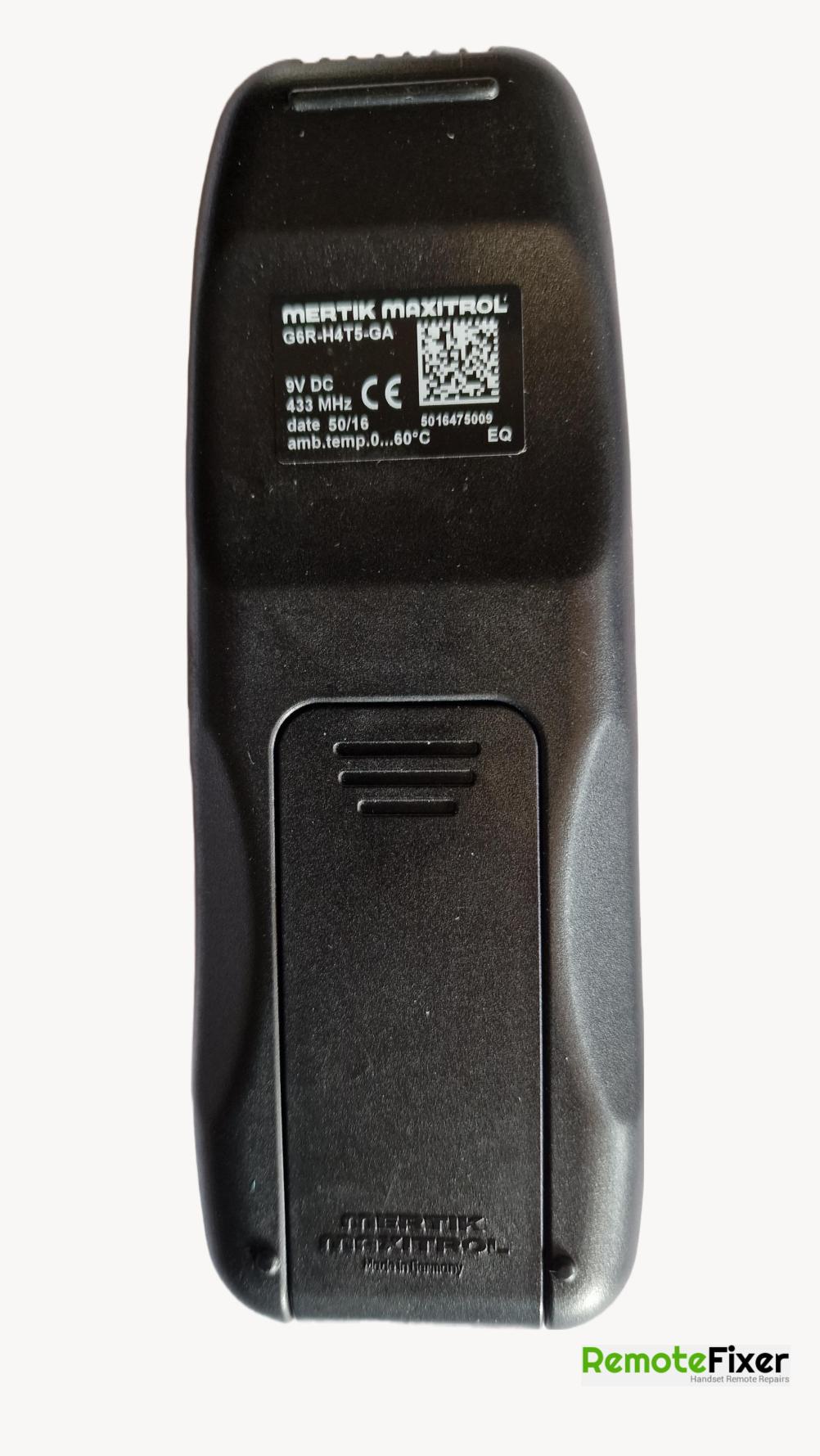Mertik Maxitrol  G6R-H4T5-GA Remote Control - Back Image