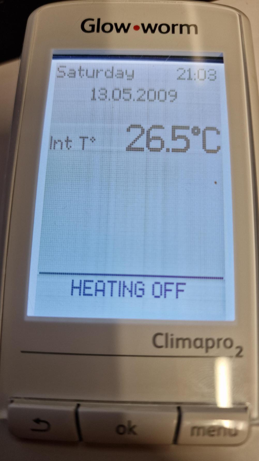 Glow worm Climapro2 Remote Control - Inside Image