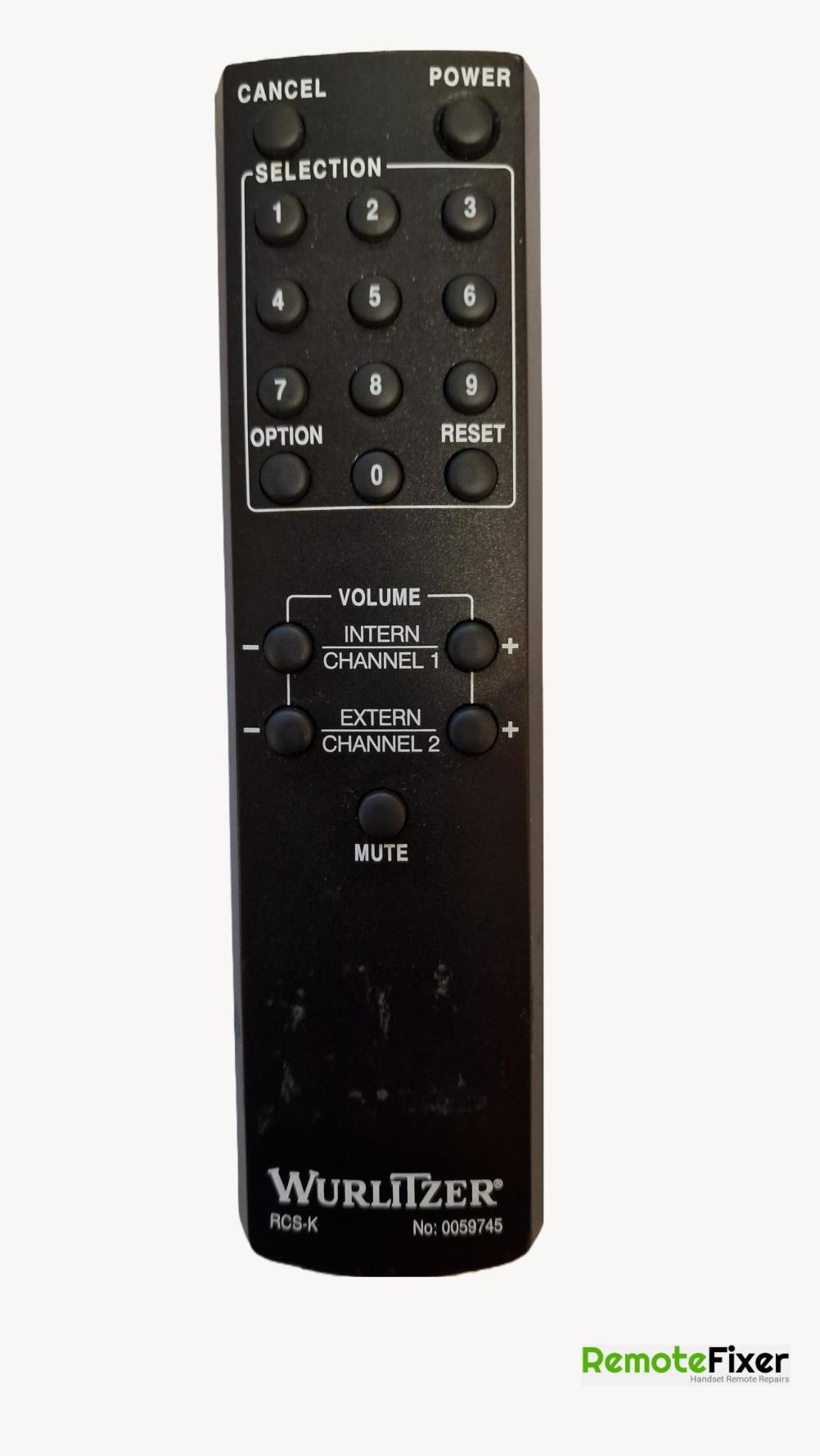 Wurlitzer  Remote Control - Front Image