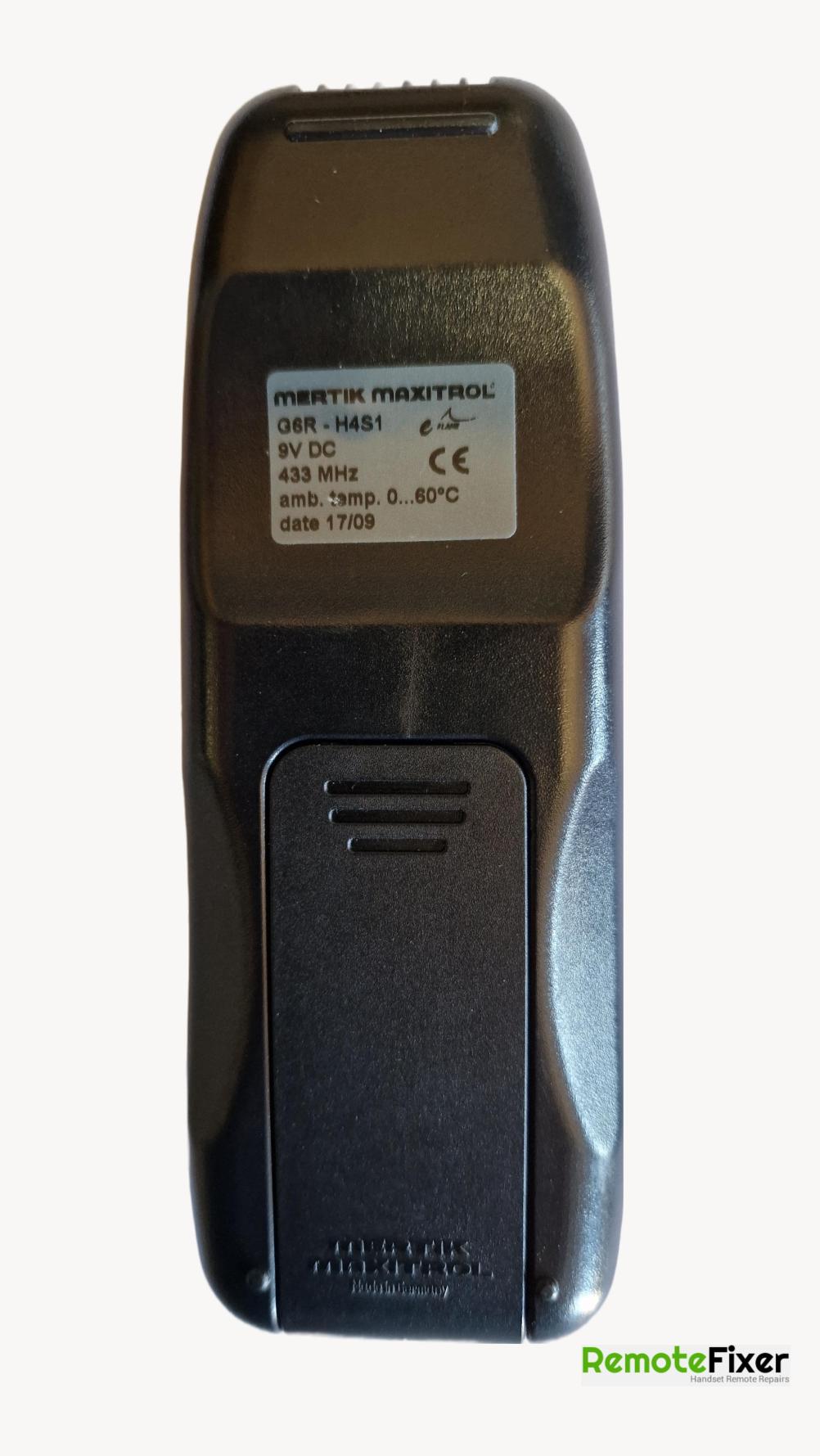 Mertik Maxitrol   Remote Control - Back Image