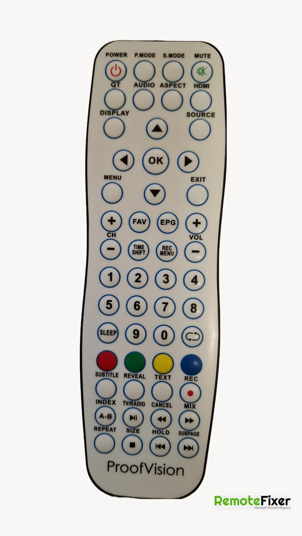 Proof vision   Remote Control - Front Image