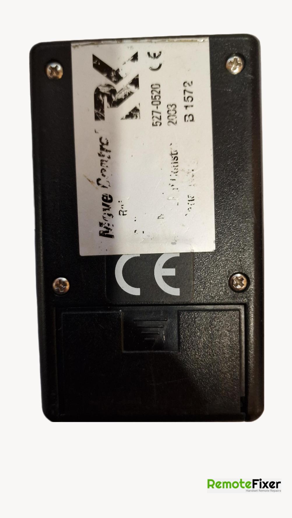 RK  Move Control Remote Control - Back Image