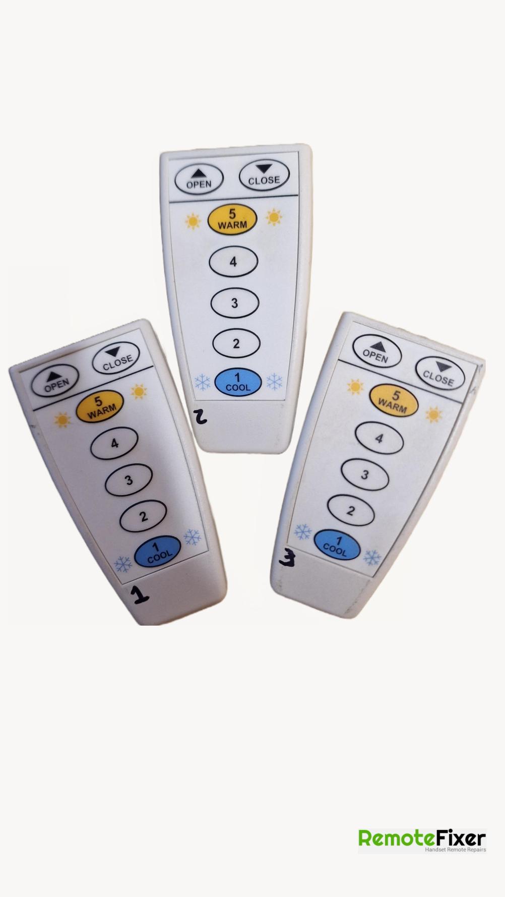 Ventaer  Version 1.0 Remote Control - Front Image