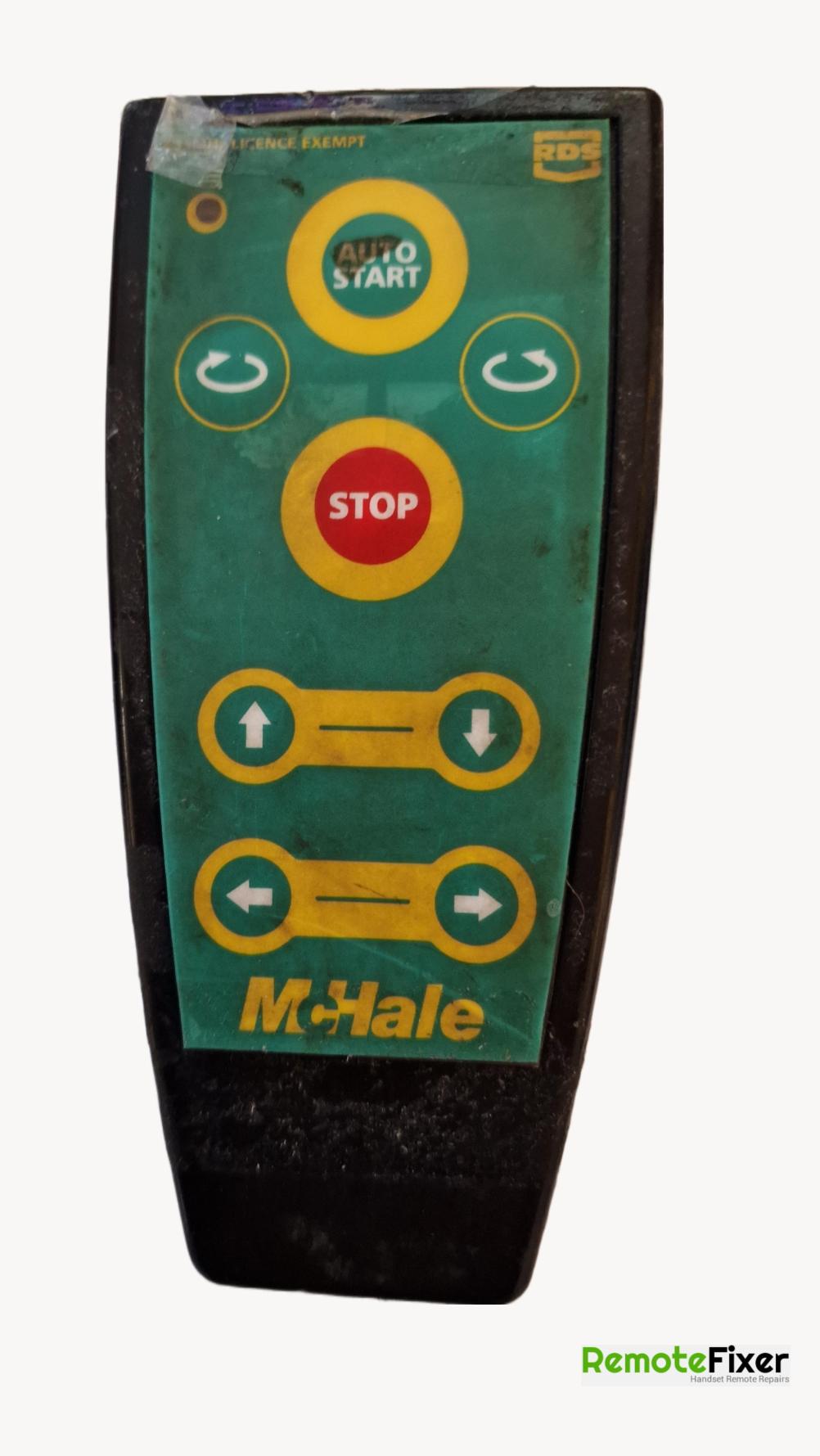 McHale / RDS   Remote Control - Front Image