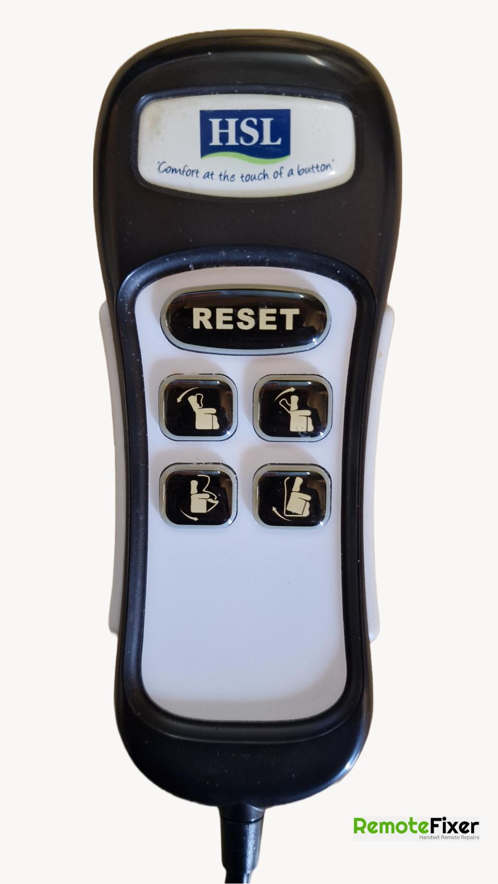 HSL rise and recline chair Remote Control - Front Image