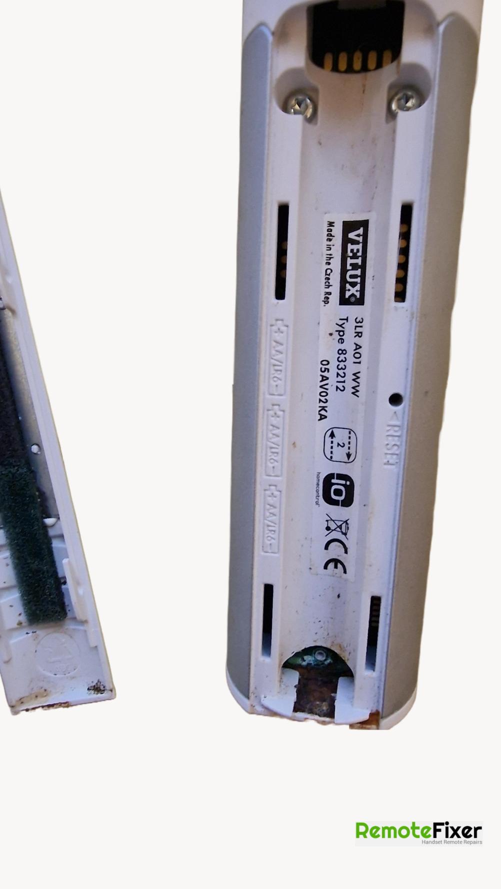 Velux  Remote Control - Back Image
