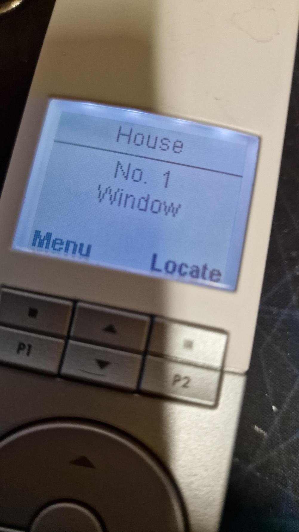 Velux  Remote Control - Inside Image