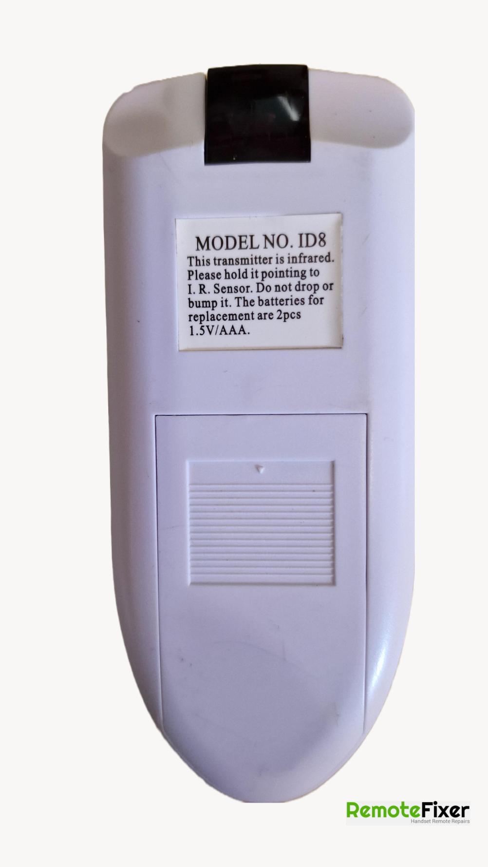 ID8  Remote Control - Back Image