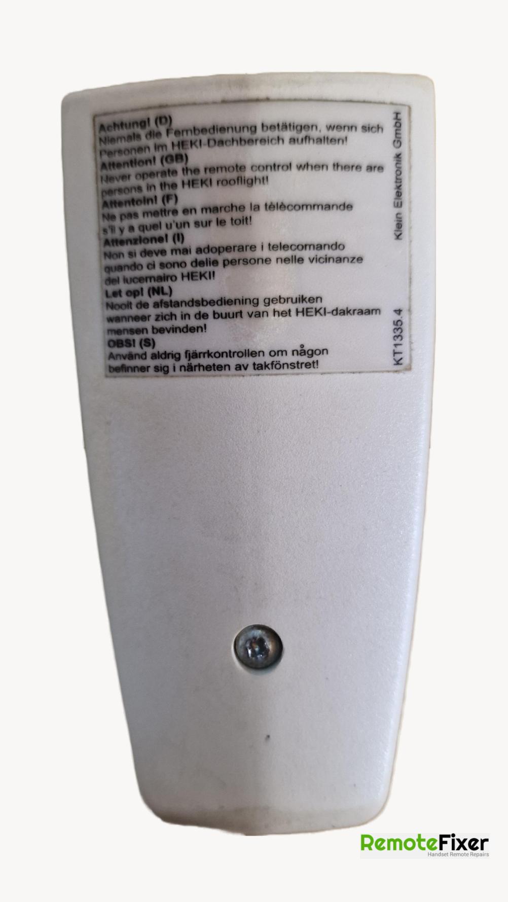 Dometic  Remote Control - Back Image