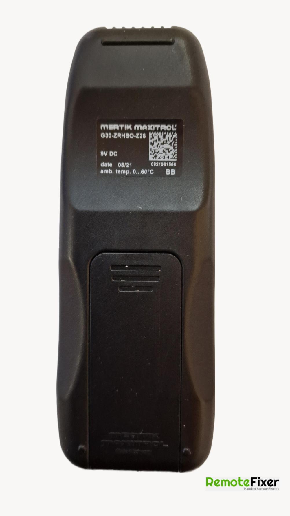 Mertik Maxitrol  Remote Control - Back Image