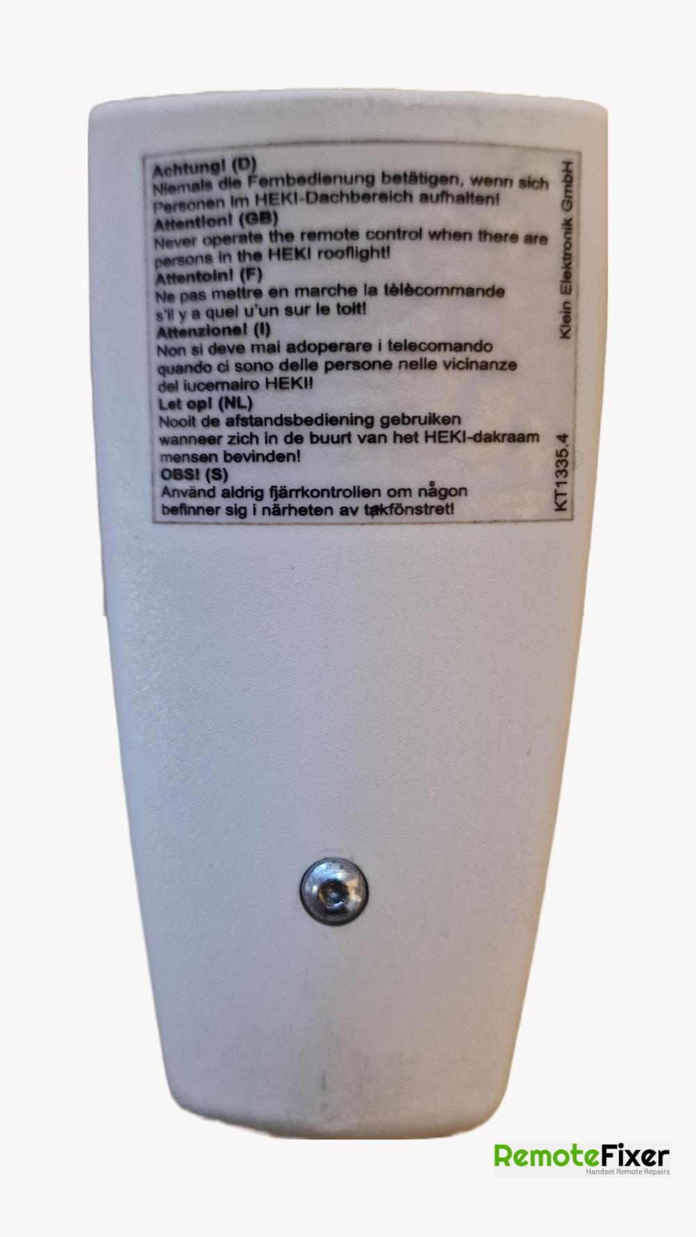 Dometic   Remote Control - Back Image