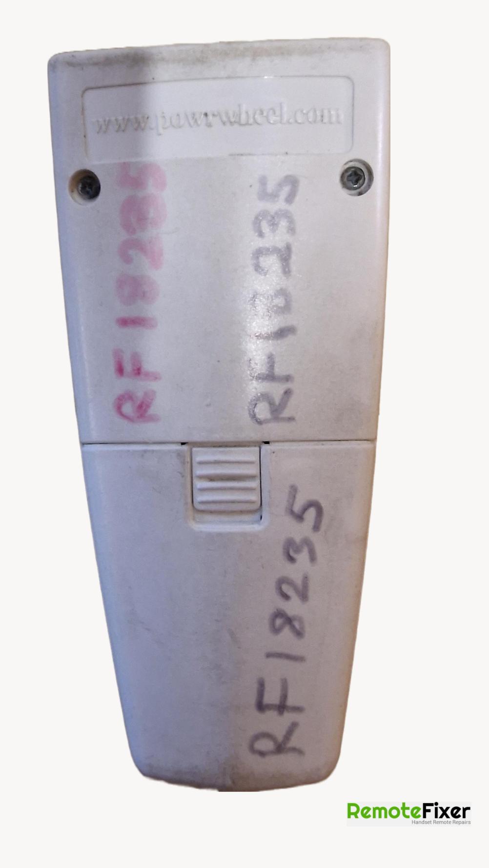 Powrtouch  Remote Control - Back Image