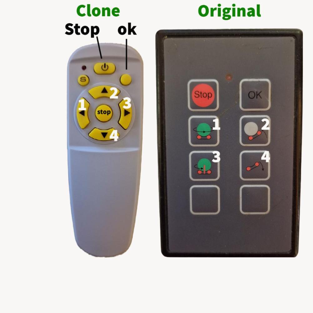 clone remote control for the bale wrapper
