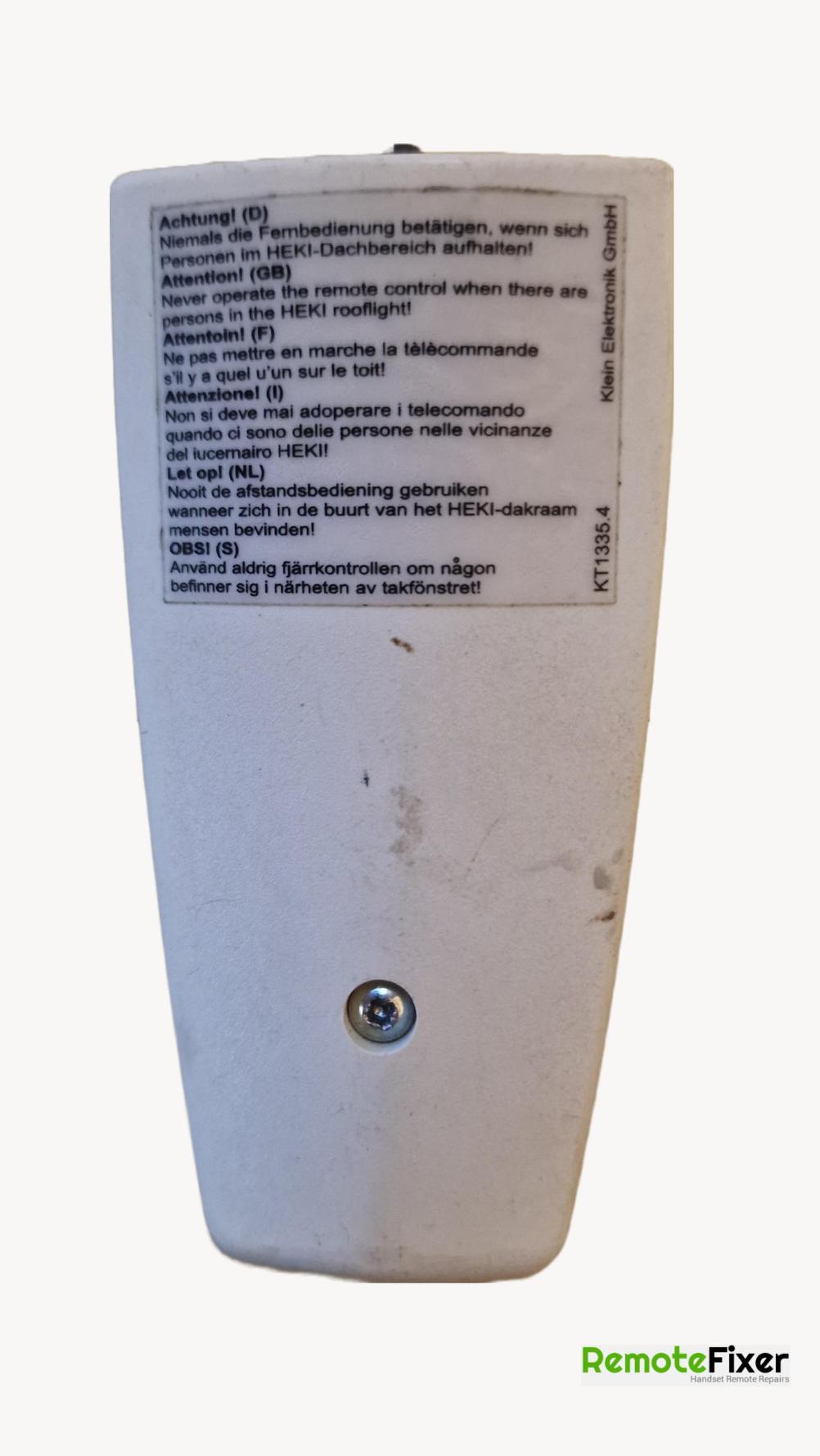 dometic   Remote Control - Back Image