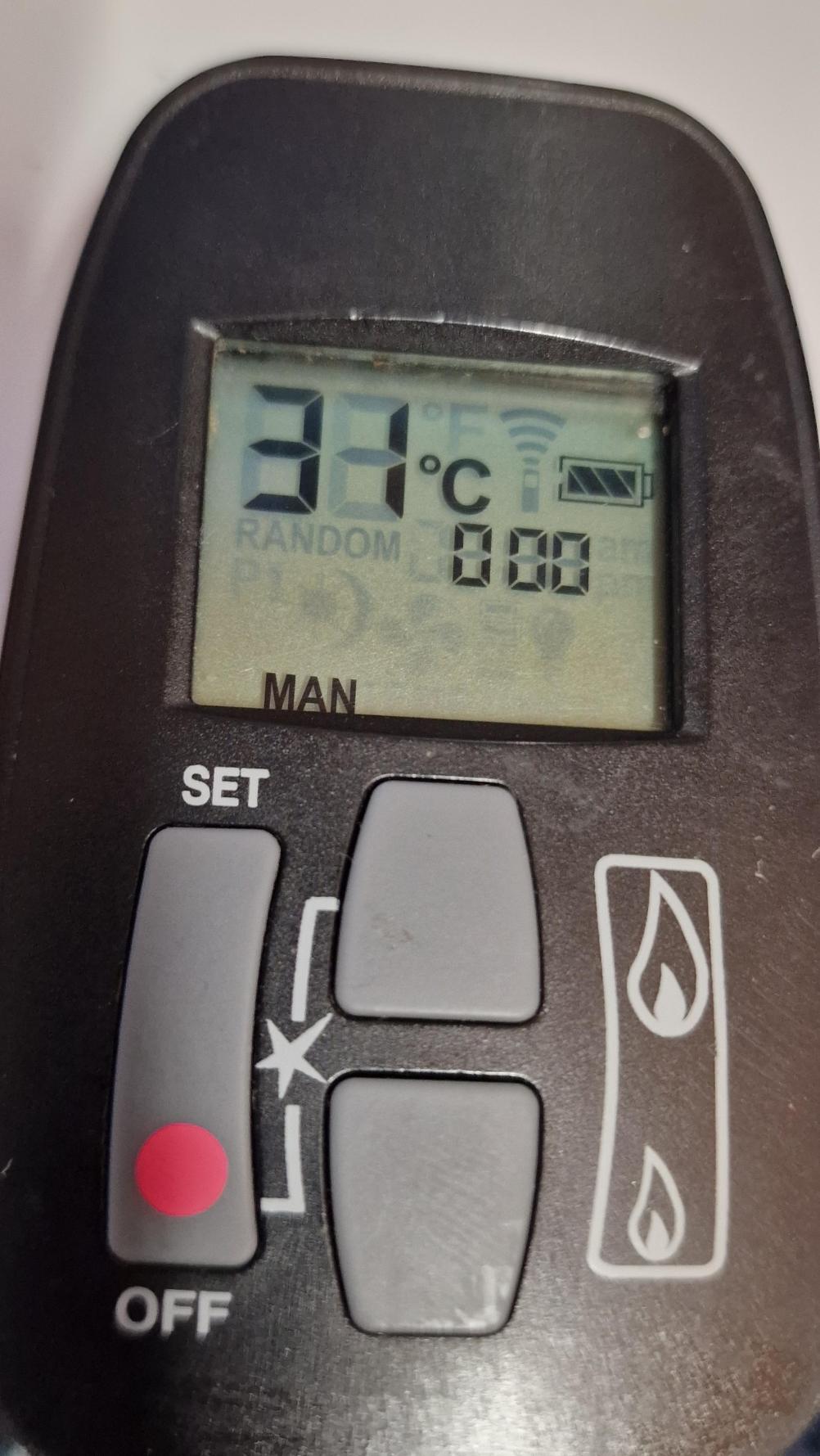 Gazgo slimline fire Remote Control - Inside Image