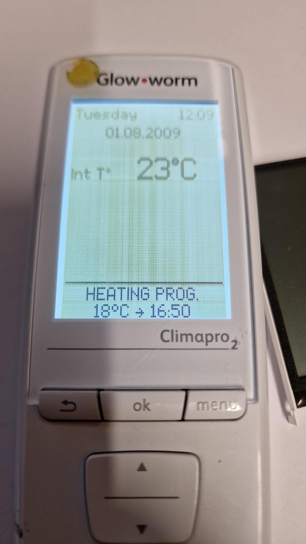 Glow Worm  Clima pro 2 Remote Control - Inside Image