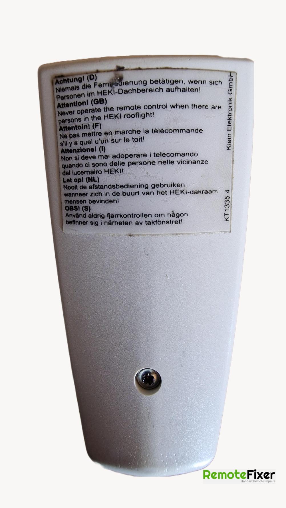 Dometic  Remote Control - Back Image